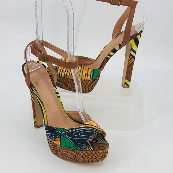 Aldo Shoes - ALDO Summer Tribal Boho Platform Stiletto Sandals
